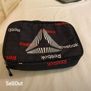 Reebok Unisex Black Logo Lunch Box Bag One Size